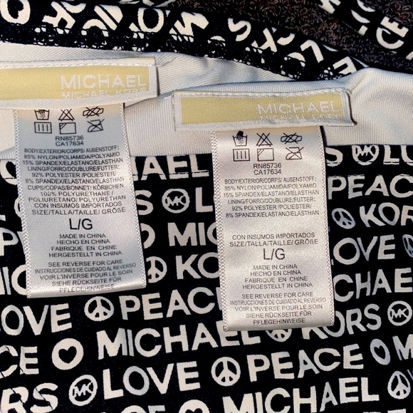 Michael Kors Peace and Love, Black and White, 2 piece String bikini. - Picture 4 of 6